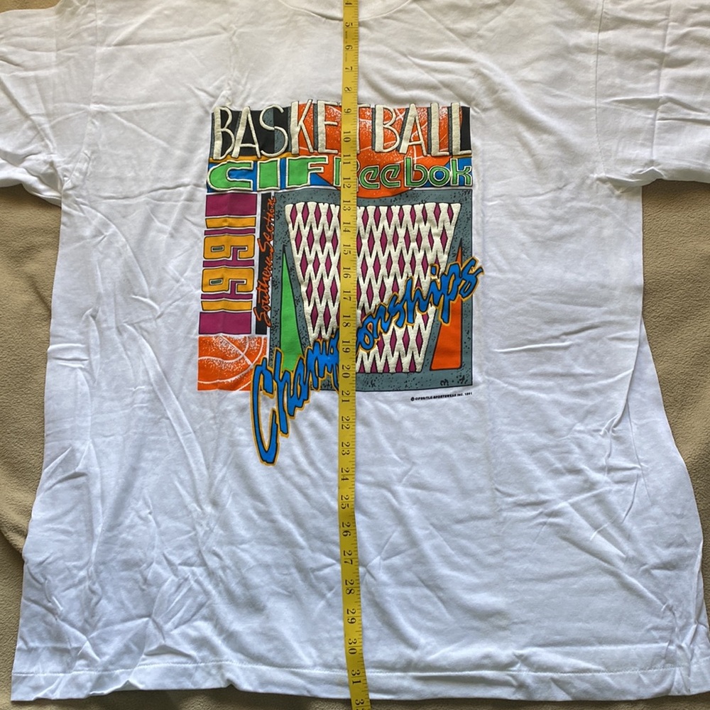🏀RARE 1991 C.I.F. REEBOK Basketball Southern Section Championships Shirt⛹️ - Picture 8 of 8